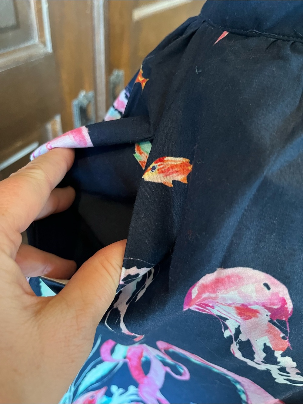 ModCloth Under the Sea Octopus Skirt Size L Marine Life Whimsical Teacher Pocket - Picture 3 of 12